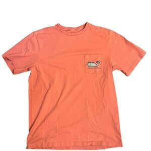 Vineyard Vines Salmon Tee with Pocket Logo